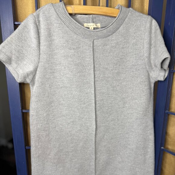 Copper Key Gray Knit Short Sleeve Sweater Dress Girls size M 8/10 - Picture 1 of 6